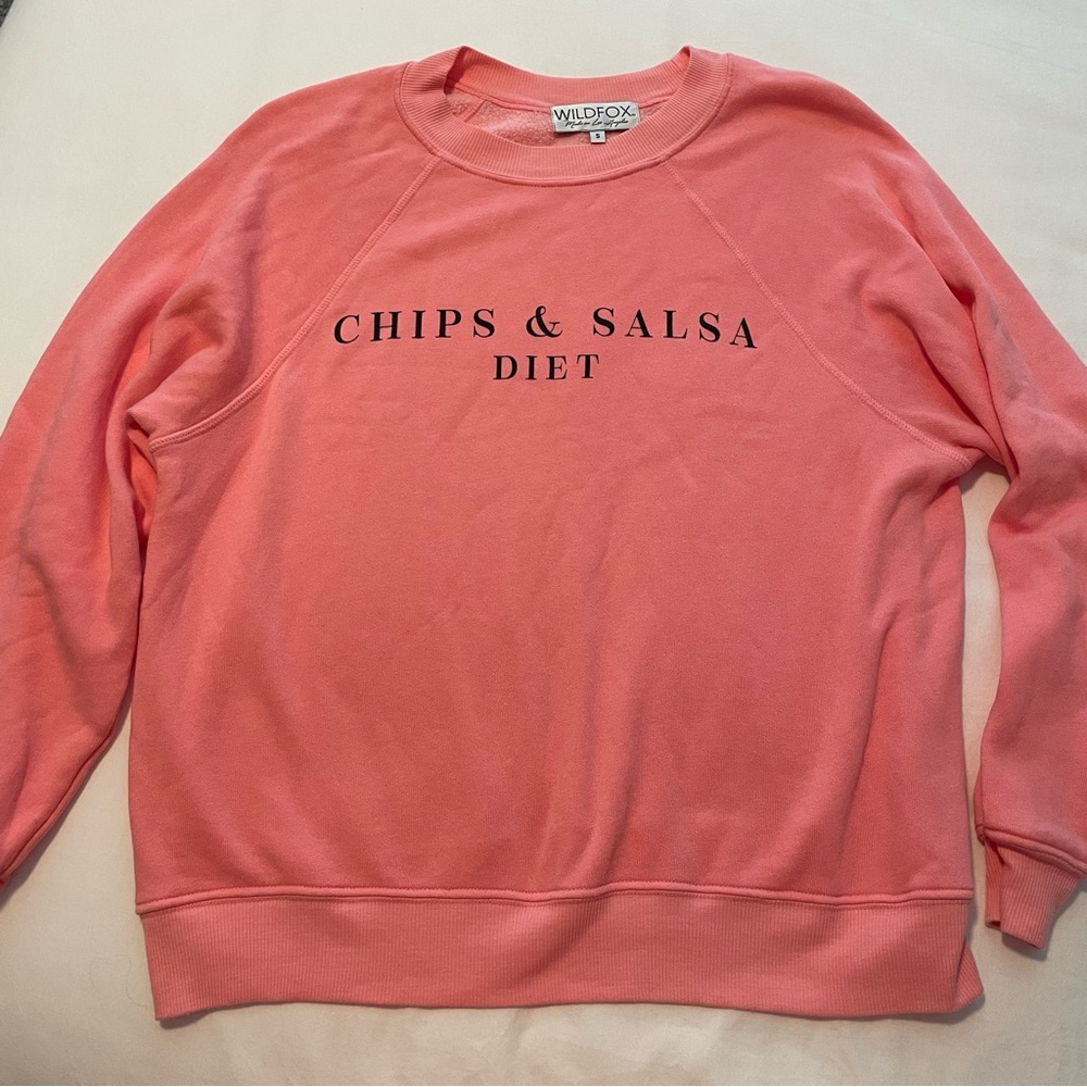 Wildfox Pink Crew Neck Sweater